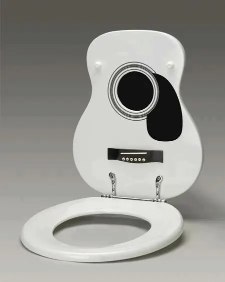 gitaar toiletbril